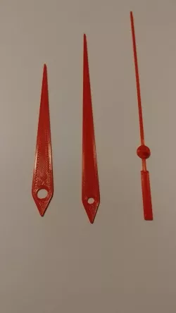 Press-on clock hands
