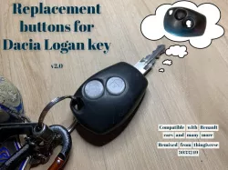 Replacement Car Key Buttons for: Renault Dacia and many more