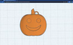 Smiley Face Pumpkin Keychain