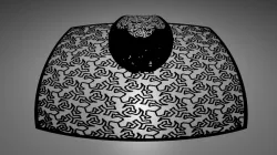 Stereographic projection flat MC Escher lizards highres