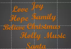 3D Christmas Words