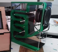 Back horn speaker remake with clear sides