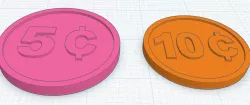 Binding of Isaac Four Souls Alternate Coins (Nickel + Dime)