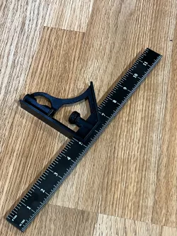 Combination Square for flat rulers