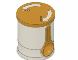 Container with Magnetic Spoon