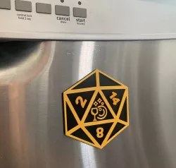 D20 Clean Dishwasher Indicator (magnet insert)