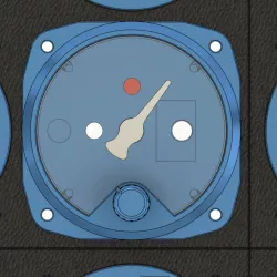 Dial Indicator with Offset Knob (Easy Home Cockpit Project)
