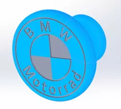 Drawer knob with BMW motorrad logo