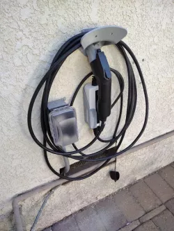 EV Charger Morec housing and cable mount