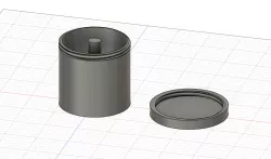 Example of container with threaded cap