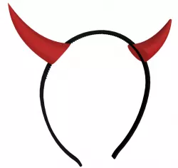 Hair band with devil horns