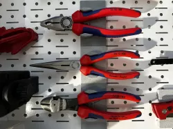Knipex Needle Nose Pliers and Cutters mounts for Wall Control System