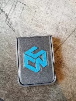 Logo insert for CNC Kitchen Heat insert box.