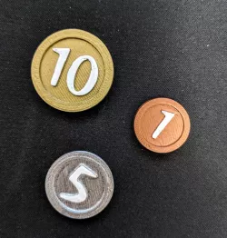 Machi Koro coins replica