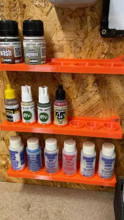 Model paint wall mount holder (Tamiya, AK Interactive, Wash..)