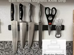 Modular Wall-Mounted Magnetic Knife Strip