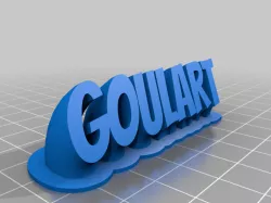 My Customized Sweeping 2-line name plate (text)