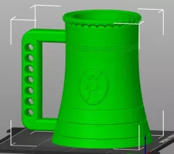 Nuclear Cooling Tower beer can mug