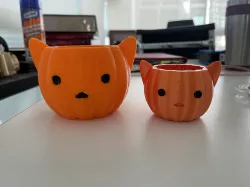 Pumpkin Cat Container