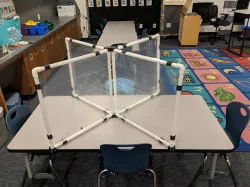 PVC Classroom Table Divider Hardware