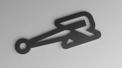 Rocket Lab Keyring - Logo Contoured (Punched)