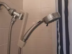 Shower head lowering extension.