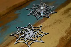 Spiral cobweb coaster