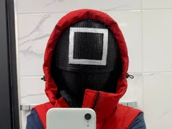 squid game soldier mask, square only