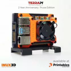 The TerraPi X , Prusa Edition - Single SSD Case for Raspberry Pi (all models)