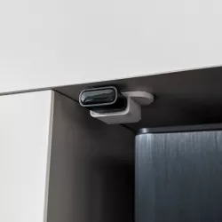 Under-desk USB stick holder