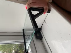 upcycled 200mm glass bed shelf