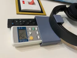 Wall mounted Remote Holder with Headphone Hook