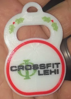 2018 CrossFit Lehi Christmas Ornament - multicolor
