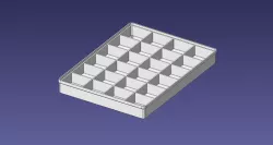 3x4 units, third height, 4x6 grid Stackable Insertbox