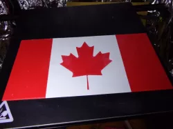 Canada Flag in Multi-Color single layer with various prints