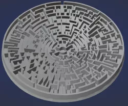 Circular Maze embedded in a Spherical Cap
