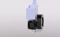 Combo holder for E3D v6 cooling fan + radial print cooling fan