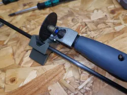 Compact rod cutter attachment for Dremel flexi shaft