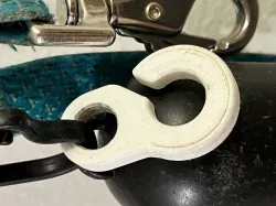 Dog poop bag holder hook