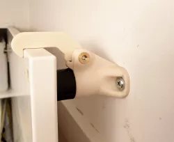 Door holdopen hook with rubber damper