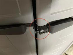 Door latch for workshop locker