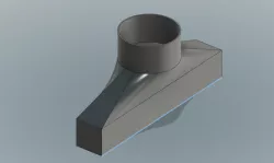 Duct to Window Adapter - 4" to 50mmx300mm