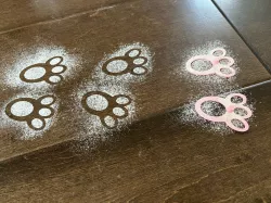 Easter Bunny Footprints Stencil