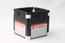 Floppy disk pen holder