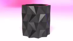 Geometric Diamond Pot - Skewed Diamonds