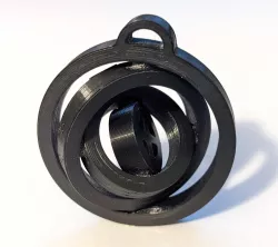 GYRO SPINNER KEYCHAIN (90 DEGREE OFFSET)