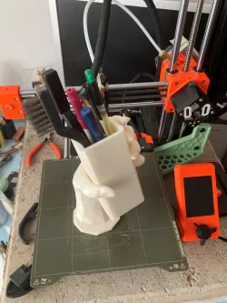 Hand pen cup