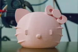 Hello Kitty Planter – High Poly Version