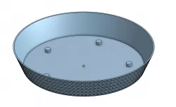 Hexagon patterned plant saucer
