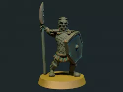Hobgoblin halberdier/spearman 28mm (No supports needed)